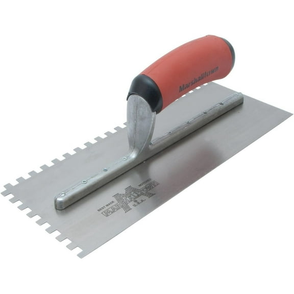 Marshalltown NT677 Notched Trowel 3/16 x 5/32-Inch V-Soft Grip Handle