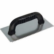 Marshalltown Notched Trowel Dual Ended - 9x4 Inch, 1/8in Notch Size, Multicolor