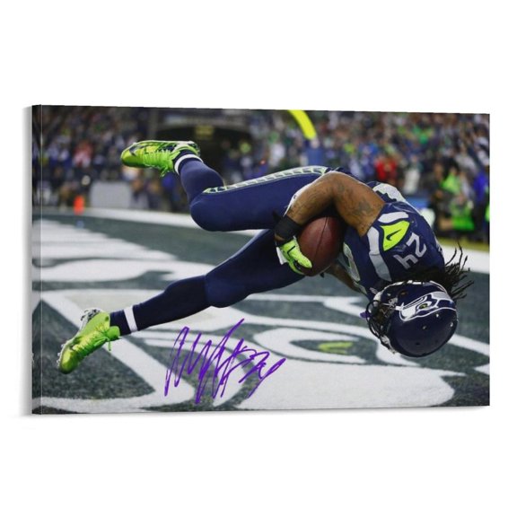 Marshawn Lynch Poster Canvas Poster Picture Print Wall Art Poster Painting Canvas Posters Artworks Gift Room Aesthetic 24x36inch(60x90cm)