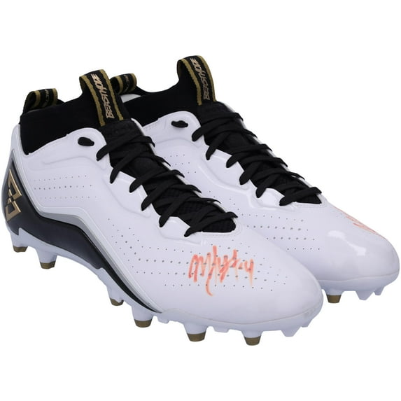 Marshawn Lynch Seattle Seahawks Autographed Black, White & Gold Beast Mode B.T.A Elite Football Cleats - Fanatics Authentic Certified