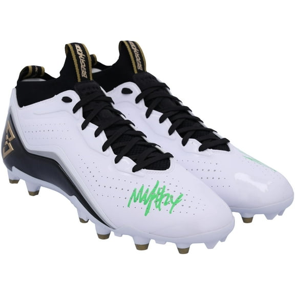 Marshawn Lynch Seattle Seahawks Autographed Black, White & Gold Beast Mode B.T.A Elite Football Cleats - Green Sig - Limited Edition 1 of 1 - Fanatics Authentic Certified
