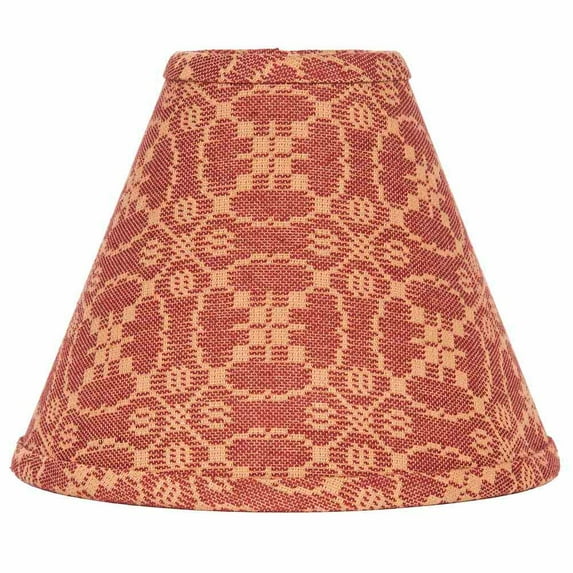 Marshfield Jacquard Lamp Shades - Barn Red - Home Collections by Raghu