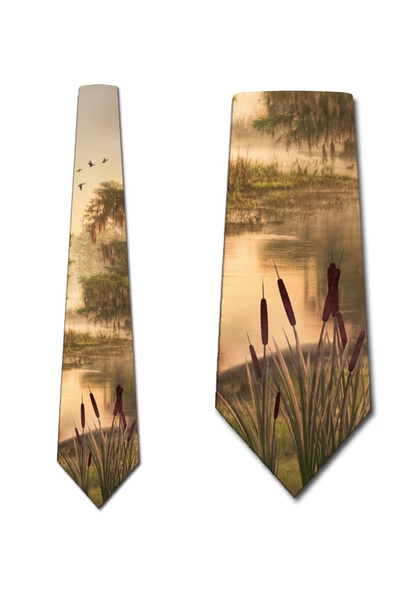 Marshland Ties Mens Nature Necktie Fishing Tie by Three Rooker