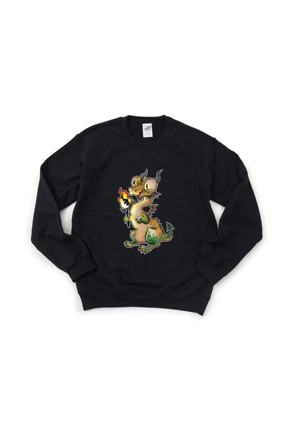 Marshmallow Dragon Cute Sweet Mythical Creature Fantasy Sweatshirt, for men & women, up to size 5XL