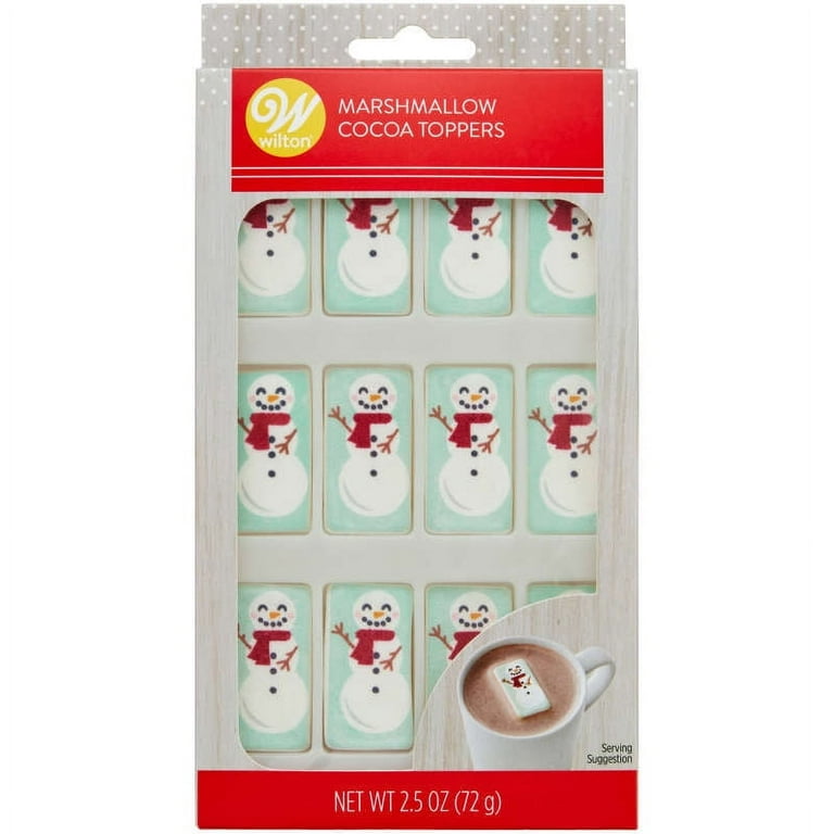 Hot Cocoa Snowman Toppers White Chocolate Mini Marshmallow Melting Snowmen  Melting Bomb, Pack of 2