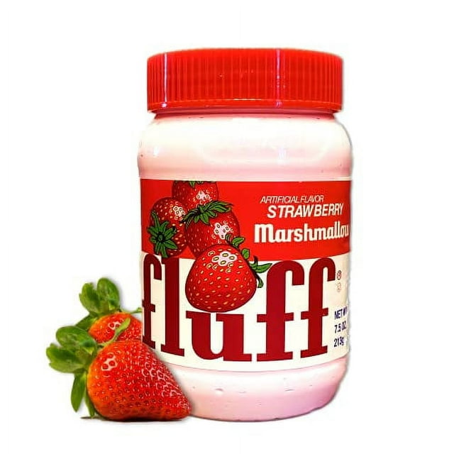 Marshmallow Fluff Traditional Baking Spread and CrÃ¨me, Gluten Free, No Fat or Cholesterol, Strawberry (Strawberry, 7.5 Ounce (Pack of 4))