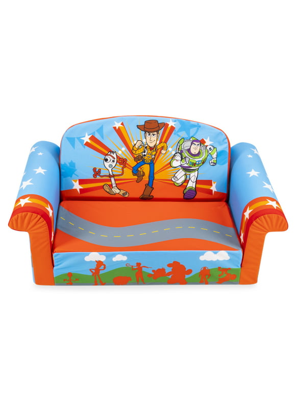Marshmallow Furniture 2-in-1 Flip Open Couch Bed Kids Foam Sofa, Toy Story