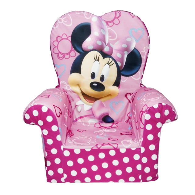 Marshmallow Furniture, Children's Foam High Back Chair, Disney's Minnie Mouse, by Spin Master