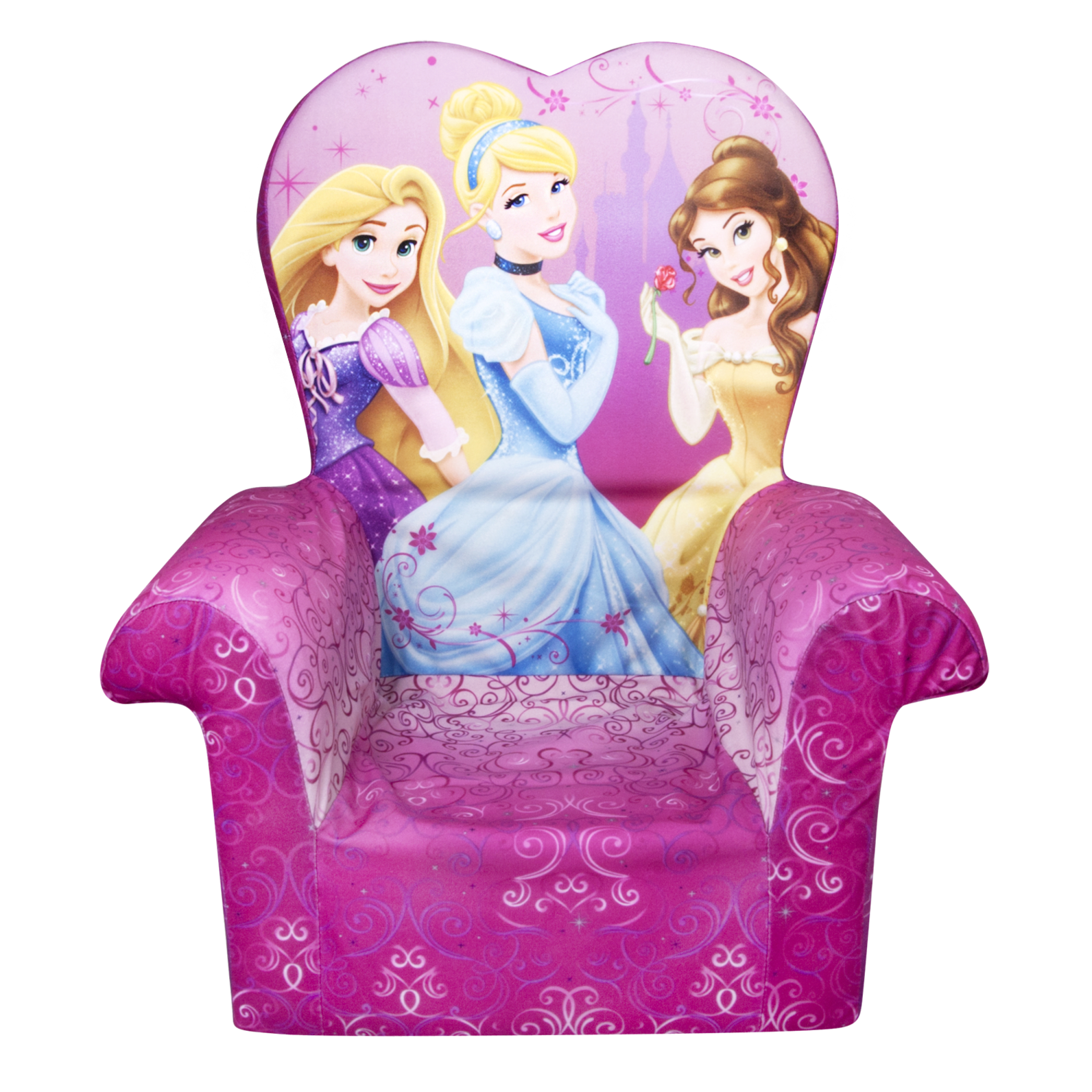 Marshmallow Furniture Foam Toddler High Back Chair Kids, Disney Princess - image 1 of 4