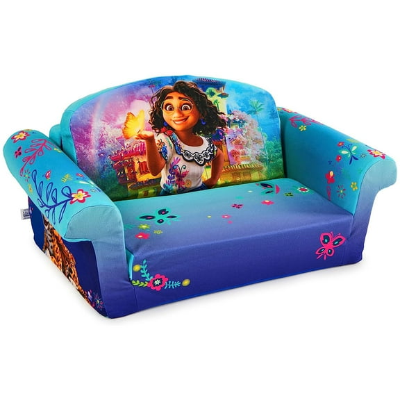 Open Box Marshmallow Furniture Kids 2-in-1 Flip Open Foam Sofa Bed, Encanto