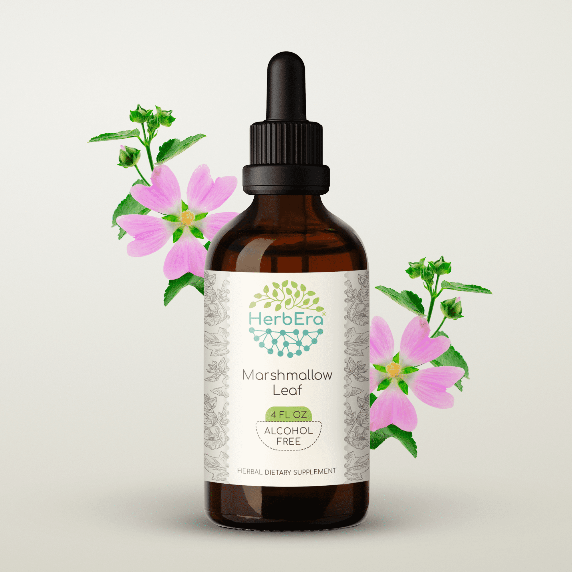 Marshmallow Leaf AlcoholFREE Herbal Extract Tincture, Super
