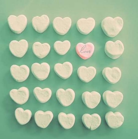 Marshmallow Love Canvas Art - Gail Peck (24 x 24)