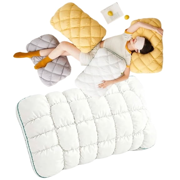 Marshmallow Pillow, Cooling Cloud-Loft Pillow for Side, Back & Stomach Sleepers, Fluffy Neck Support, Breathable & Washable for Adults