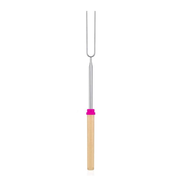 Marshmallow Roasting Sticks with Hanging Rope, Extendable 12-32 inch Long Metal Barbecue Skewers with 4.5 inch Handle, Camping Essentials for Marshmallow, Hot Dogs, Camping, BBQ, Grill