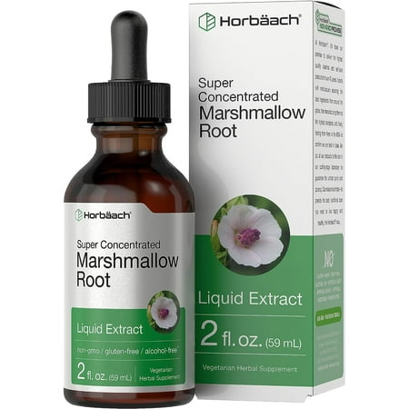 Marshmallow Root Liquid Extract | 2 oz | Vegetarian & Alcohol Free | by Horbaach
