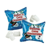 Marshmallow Snowman Candy Treat Packs, Edibles, Christmas, 54 Pieces