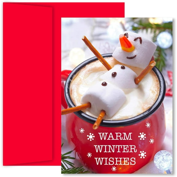 Marshmallow Snowman Masterpiece Studios Boxed Holiday Cards 16 count