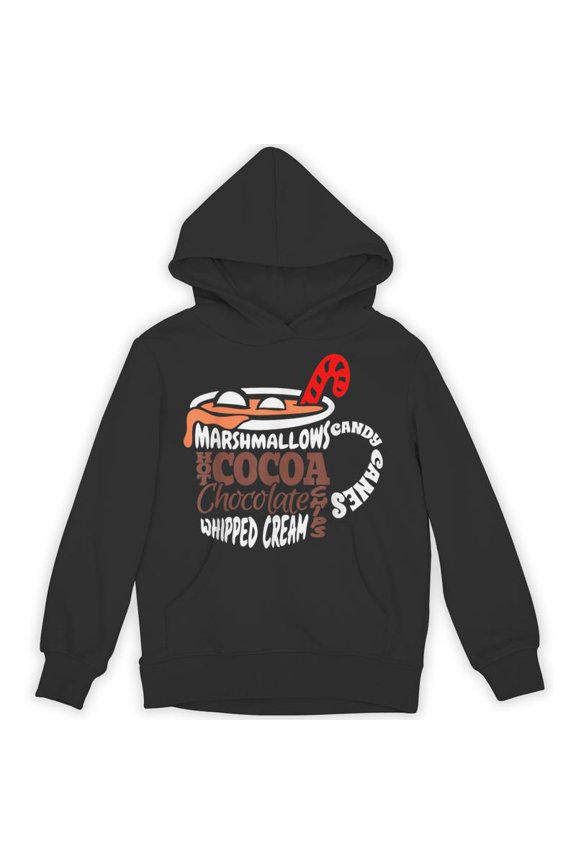 Marshmallows Candy Canes Hot Cocoa Funny Xmas Holiday Baking Crew Winter Season Hoodie, for men & women, up to size 5XL