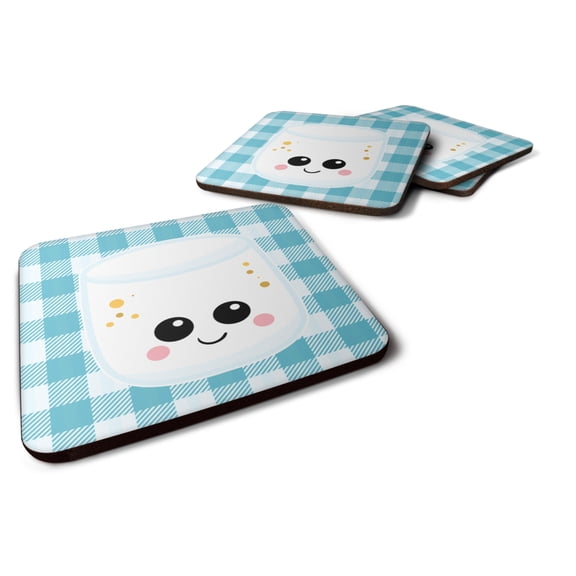 Marshmellow Face Foam Coaster Set of 4