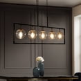 thumbnail image 1 of Marsie Modern Farmhouse 40-inch Linear Chandelier Globe Glass Kitchen Island Pendant Lights for Dining Room, 1 of 5