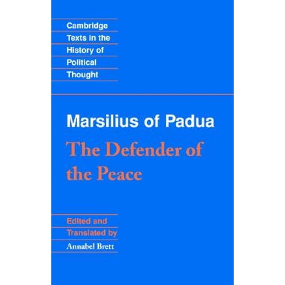 Pre-Owned Marsilius of Padua: The Defender of the Peace (Paperback) 0521789117 9780521789110