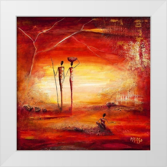 Marso 12x12 White Modern Wood Framed Museum Art Print Titled - Une belle journee