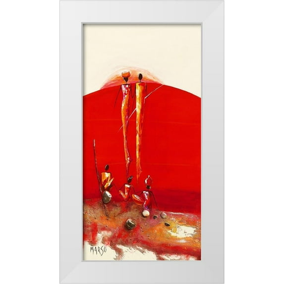 Marso 18x32 White Modern Wood Framed Museum Art Print Titled - La Sortie