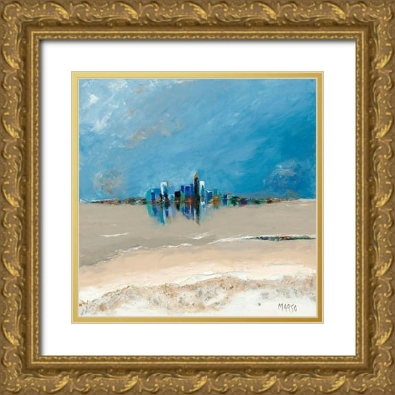 Marso 20x20 Gold Ornate Wood Framed with Double Matting Museum Art Print Titled - Nuances