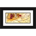 thumbnail image 1 of Marso  32x15 Black Ornate Wood Framed with Double Matting Museum Art Print Titled - Les feuilles d Or, 1 of 4
