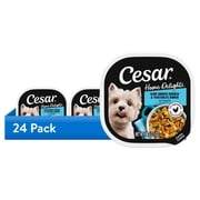 24 pack Cesar Home Delights Adult Wet Dog Food, Slow Cooked Chicken & Vegetables Dinner in Sauce