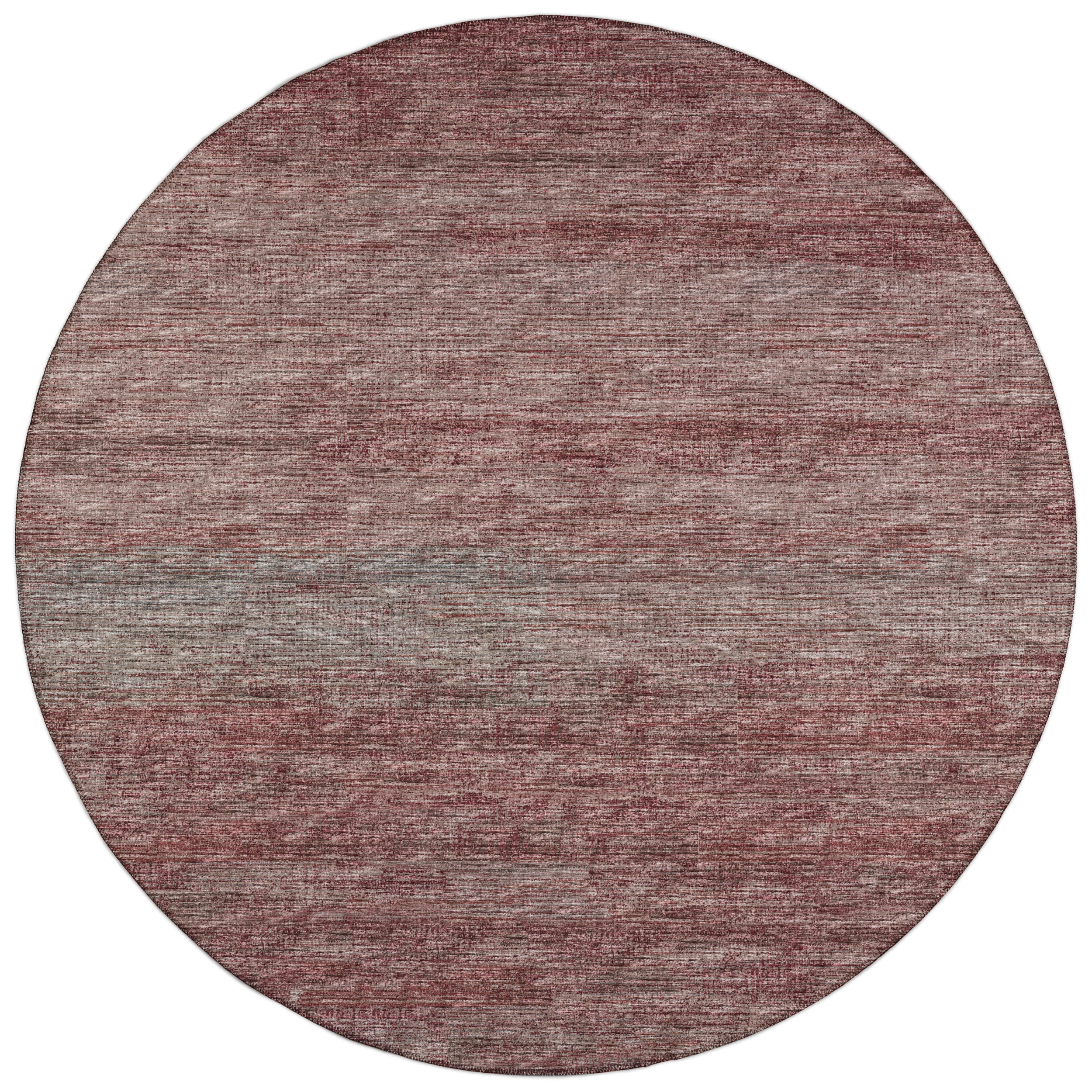 Marston Indoor/Outdoor Red Abstract 8' x 8' Non-Skid Round Rug ...