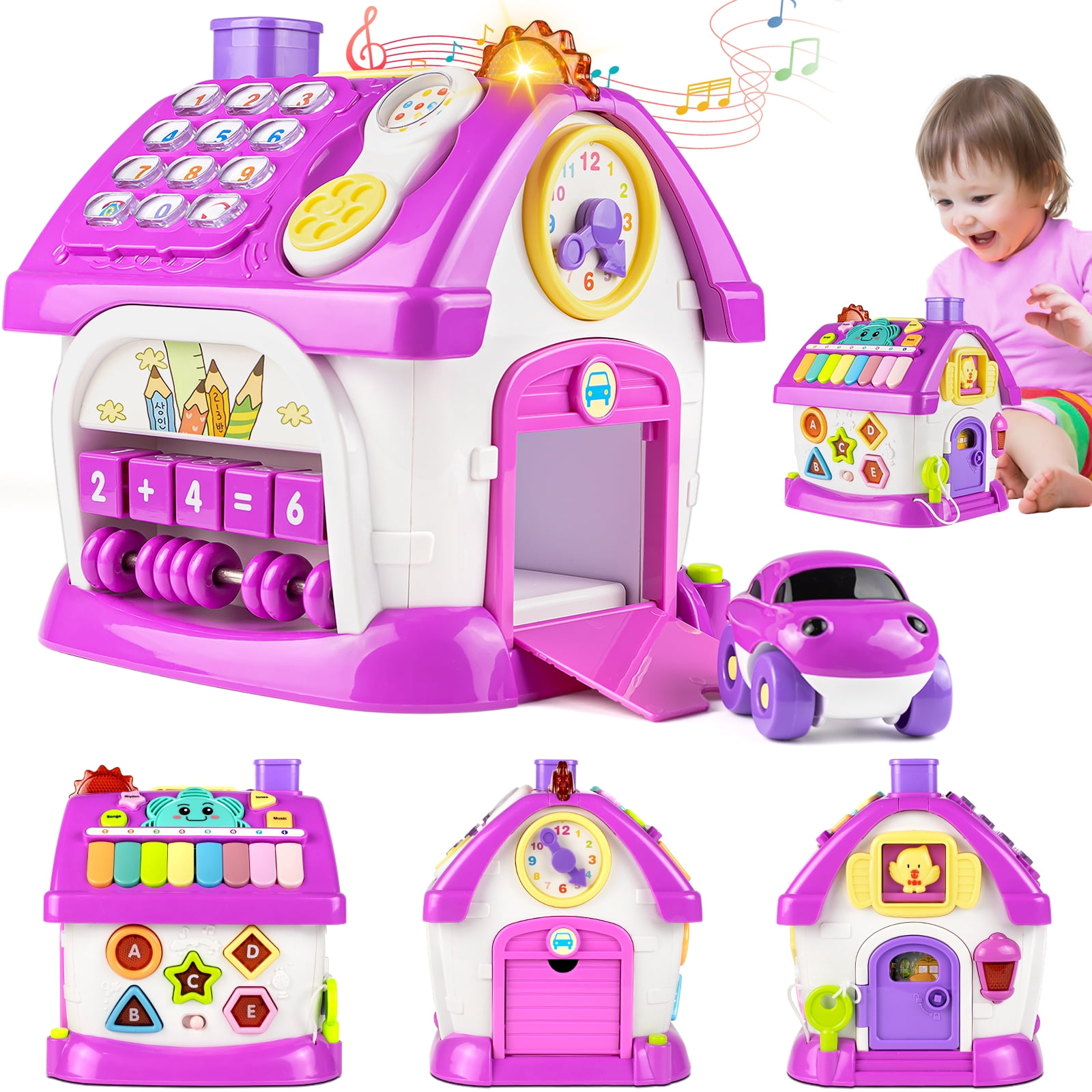Marstone Montessori Toddler Toys for 1 Year Old Girl Gifts 8 in 1 Multi-Functional Learning Baby Musical House for 1 2 3 Year Old Girl and Boy Birthday Gifts Educational Baby Toys 6-12, 12-18 Months