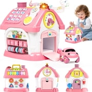 Marstone Musical Toys for 1-2 Year Old Girls, Pink 8-in-1 Learning House | One Year Old Girl Birthday Gifts, Combines Learning & Play Activity Cubes