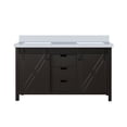 thumbnail image 1 of Marsyas 60 in W x 22 in D Brown Double Bath Vanity and Cultured Marble Countertop, 1 of 6