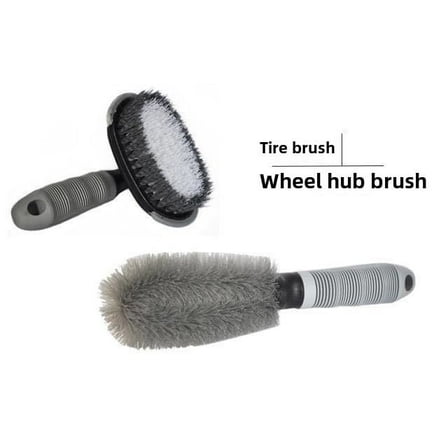 HotPick Car Wheel Cleaning Brush Tire Rim Scrub Brush Cleaner Tire Auto Truck Motorcycle Bike Wheel Brush Washing Hub Cleaning Tool