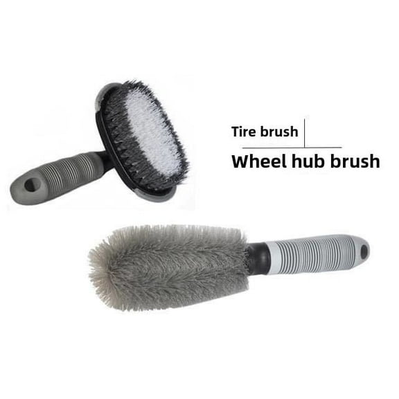HotPick Car Wheel Cleaning Brush Tire Rim Scrub Brush Cleaner Tire Auto Truck Motorcycle Bike Wheel Brush Washing Hub Cleaning Tool