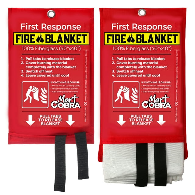 Mart Cobra Emergency Fire Blanket for Home and Kitchen Fire