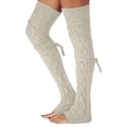 thumbnail image 1 of Mart Women Leg Warmers Warm Foot Cover for Women Lady Adult Leg Sets Pile Of Socks Autumn And Autumn Keep Warm Sock Knitting Foot Coverv Long Socks Over the Knee, 1 of 3