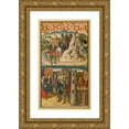 thumbnail image 1 of Martín de Soria 16x24 Gold Ornate Framed and Double Matted Museum Art Print Titled - Saint Christopher Meets Satan; Saint Christopher Before the King of Lycia (1480-85), 1 of 4
