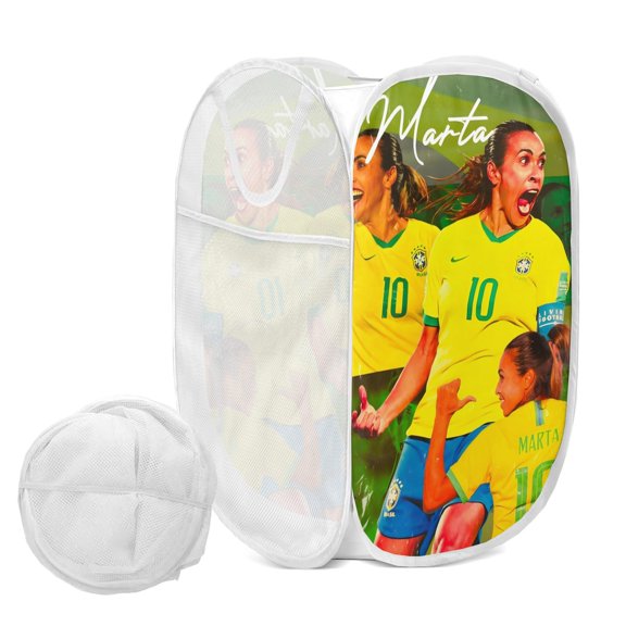 Marta Fold-Flat Printed Laundry Tote.15"  24"