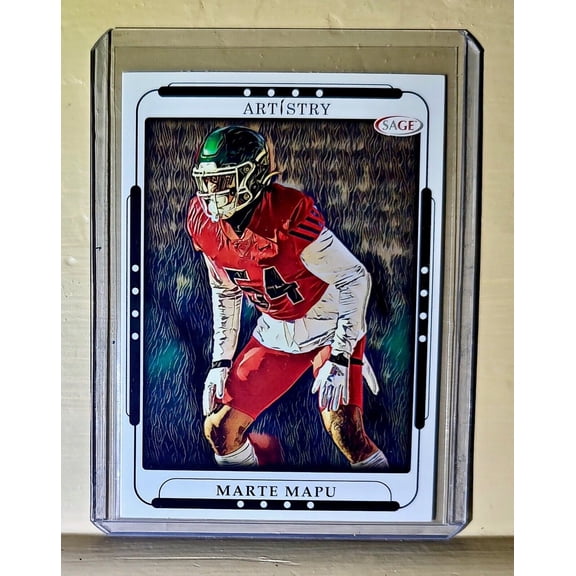 Marte Mapu 2023 SAGE NFL Artistry Football #92 Card