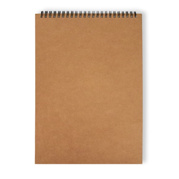 Marte Vanci A4 Portrait Sketchbook Hardboard Cover 30 Sheets (60 Pages) Spiral Bound Artist Sketch Pads 170gsm Recycled Cartridge Paper