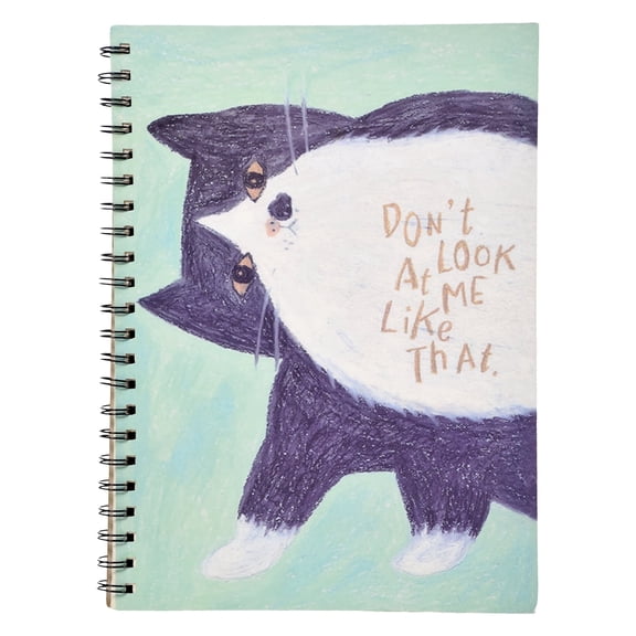 Marte Vanci A4 Premium Thick Spiral Sketchbook, Cute Cat Print Artist Drawing Journal Notebook