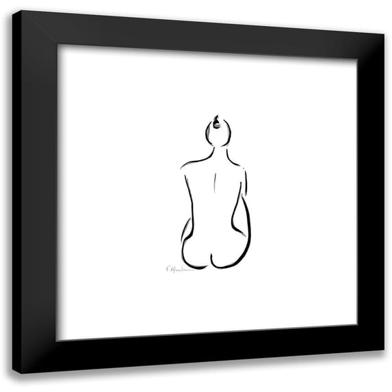 Marteau, Frederique 12x12 Black Modern Framed Museum Art Print Titled - Nu de dos