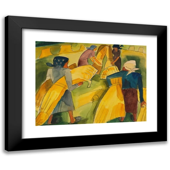 Martel Schwichtenberg 18x15 Black Modern Framed Museum Art Print Titled - Women at the Harvest (1922)