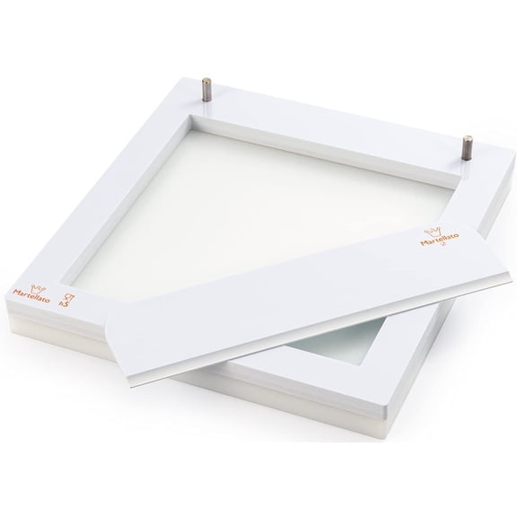 Martellato 50TLMINI Ganache Layer Frame Kit for layering Chocolate within a Square Space 9.45 x 9.45 Inches