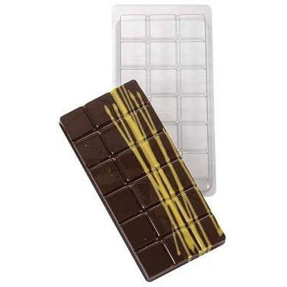 Martellato Light-Choco-Bar 18-Section-Tablet Chocolate Mold Millimeters x Millimeters, Pack of 5 110mm x 50mm