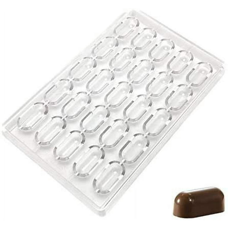 Pavoni Praline 21 Compartment Square Polycarbonate Candy Mold PC47FR - 1  1/16 x 1 1/16 x 1/2 Cavities