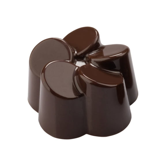 Martellato MA1050 Clear Polycarbonate Chocolate Mold with 24 Flower Cavities 30mm x 31mm x 18mm High