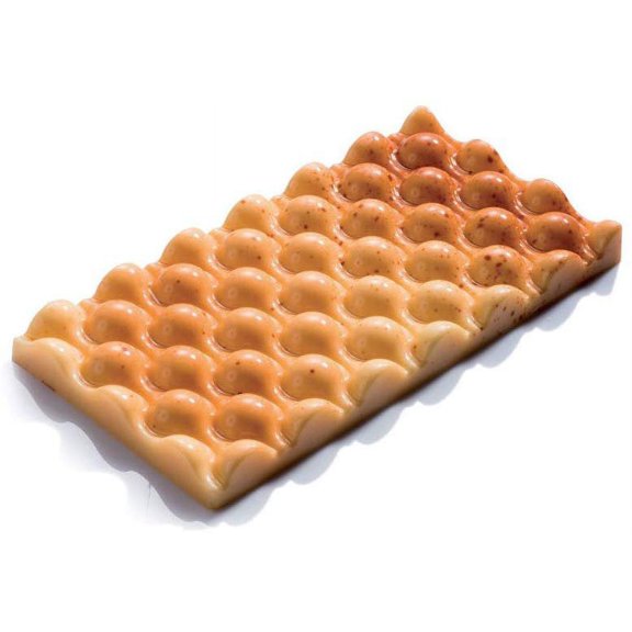 Martellato Polycarbonate Chocolate Mold, Tablet with Bubbles; 3 Cavities, Each 132mm x 68mm x 11mm High